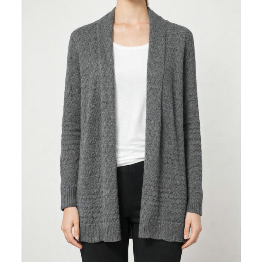 Ann Taylor Loft Cardigan Sweater Women's Size XS Soft Gray Open Front Casual